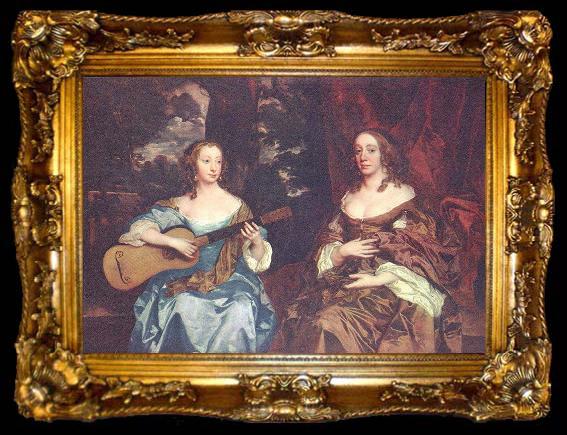 framed  Sir Peter Lely Two ladies from the Lake family,, ta009-2